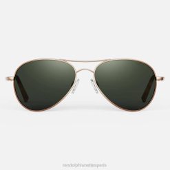 Randolph Amélie Or chocolat 22 carats et agx | Randolph Lunettes France 80BN77 lentille en nylon polarisée