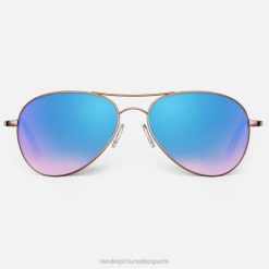 Randolph Amélie Or chocolat 22 carats et aurores boréales | Randolph Lunettes De Soleil 80BN131 lentille en nylon dégradé non polarisée