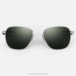 Randolph aviateur 1 Or blanc 23 carats et agx | Randolph Lunettes France 80BN5 lentille en verre polarisé