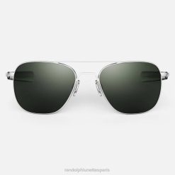 Randolph aviateur 7 chrome mat et agx | Randolph Lunettes De Soleil 80BN111 lentille en verre non polarisée