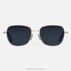 Randolph cécile Or rose satiné 22 carats et ardoise | Randolph Lunettes De Soleil 80BN60 lentille polarisée en nylon dégradé