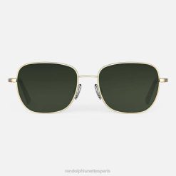 Randolph cécile Or satiné 23 carats et feuillage persistant | Randolph Lunettes France 80BN61 lentille polarisée en nylon dégradé