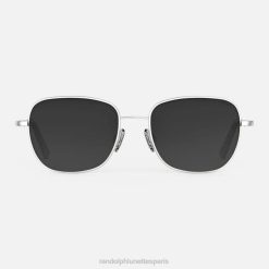 Randolph cécile argent satiné et gris côtier | Randolph Lunettes France 80BN73 lentille polarisée en nylon dégradé