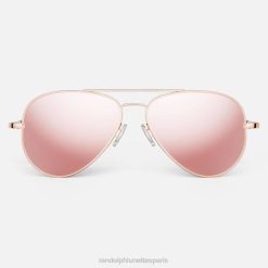 Randolph concorde 2 Or rose 22 carats et or rose | Randolph Lunettes France 80BN37 lentille en nylon miroir polarisée