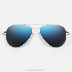 Randolph concorde 2 chrome mat et cobalt | Randolph Lunettes France 80BN35 lentille en verre polarisé