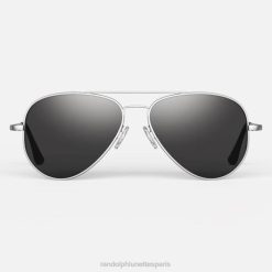 Randolph concorde 2 chrome mat et gris américain | Randolph Lunettes De Soleil 80BN46 lentille en verre polarisé