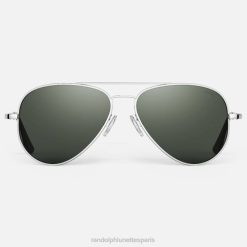 Randolph concorde 3 chrome brillant et agx | Randolph Lunettes France 80BN51 lentille en verre polarisé