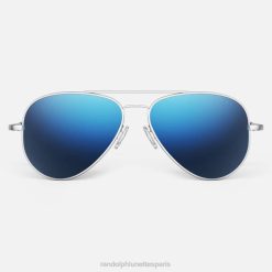 Randolph concorde 4 chrome mat et bleu atlantique | Randolph Lunettes De Soleil 80BN138 lentille en nylon miroir non polarisée