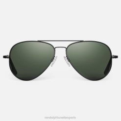 Randolph concorde 4 noir mat et agx | Randolph Lunettes France 80BN124 lentille en verre non polarisée
