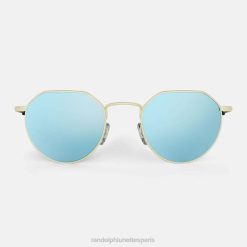 Randolph hamilton Or champagne 22 carats et bleu mystique | Randolph Lunettes France 80BN57 lentille en nylon miroir polarisée