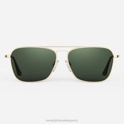 Randolph intrus Or 23 carats et Agx | Randolph Lunettes De Soleil 80BN142 lentille en nylon non polarisée
