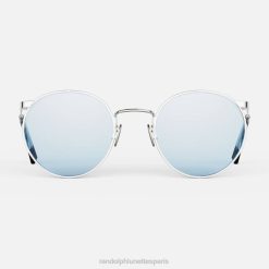 Randolph p3 Or blanc 23 carats et hydro bleu | Randolph Lunettes De Soleil 80BN56 lentille en verre non polarisée