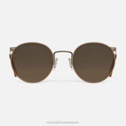 Randolph p3 Or chocolat satiné 22 carats et sable du Cap | Randolph Lunettes France 80BN39 lentille polarisée en nylon dégradé
