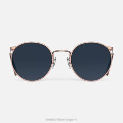 Randolph p3 Or rose satiné 22 carats et ardoise | Randolph Lunettes De Soleil 80BN40 lentille polarisée en nylon dégradé