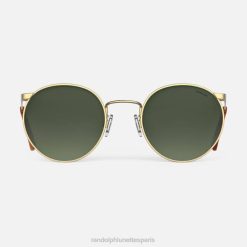 Randolph p3 Or satiné 23 carats et feuillage persistant | Randolph Lunettes France 80BN41 lentille polarisée en nylon dégradé